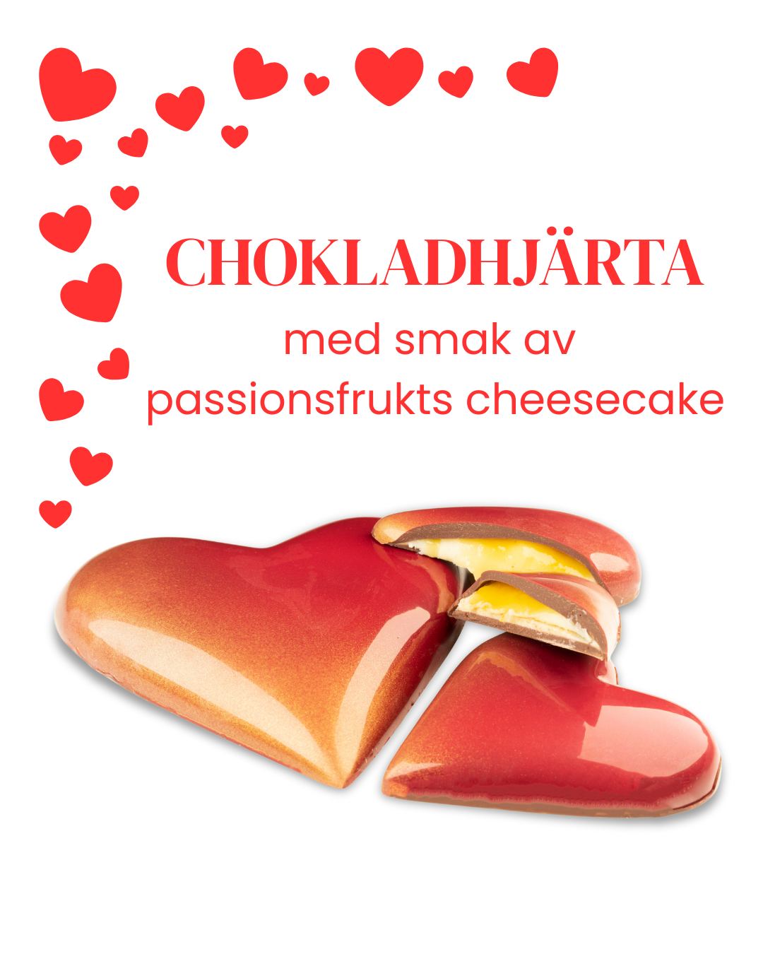 Chokladhjärta – Passionsfrukts Cheesecake